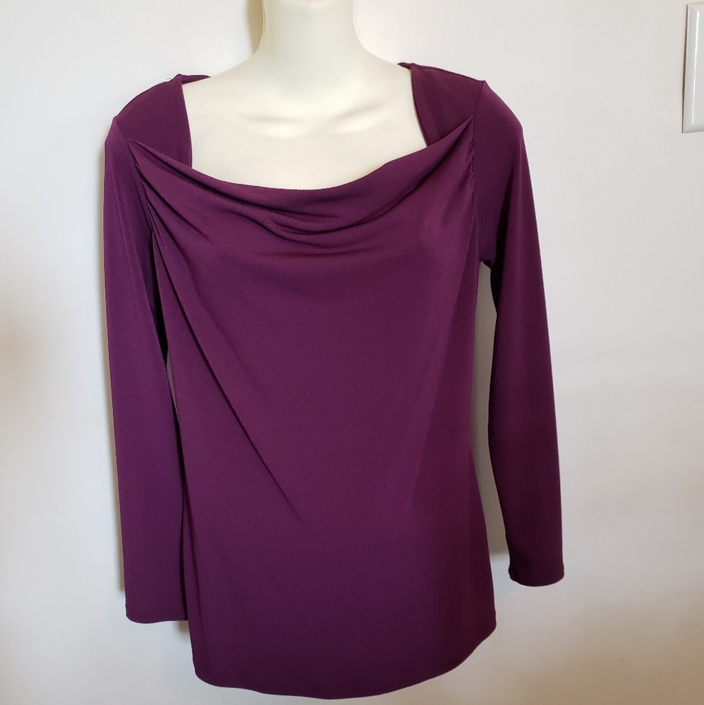 Banana Republic Long Sleeve Top Burgundy Small